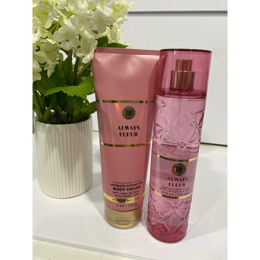 Bath & Body Works Everyday Luxuries “Always Fleur” New 2-Pc Set Body Care Set